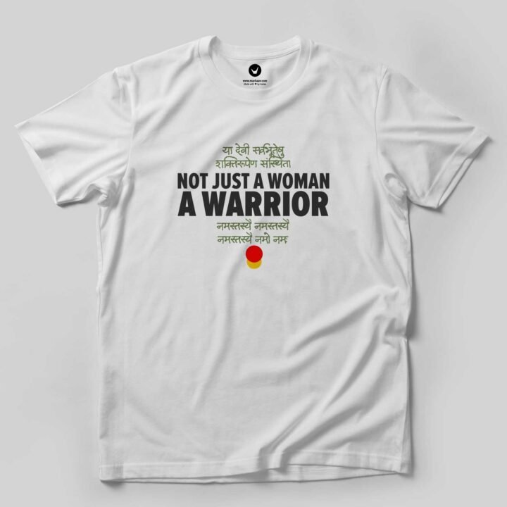 She’s a warrior | Typographic Printed Unisex Navratri Special T-shirt